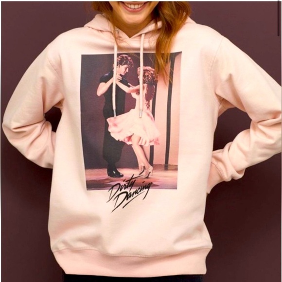 H&M Tops - H&M DIRTY DANCING Graphic Hoodie Light Pink Soft